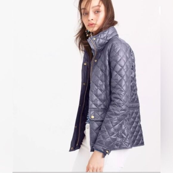 J.Crew Shinny Quilted Down Blend Jacket - Picture 1 of 8